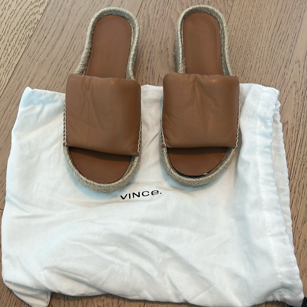 VINCE espadrille slides